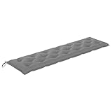 vidaXL Gartenbank Auflage Wasserdicht Bankpolster Bankkissen Sitzkissen Sitzpolster Bankauflage Polsterauflage Grau 200x50x7cm Stoff