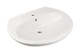 'aquaSu® Waschtisch Aveiro | 65 cm | Weiß | Waschbecken | Waschplatz | Keramik | Bad | Badezimmer | Gäste-WC | Mit Überlaufschutz