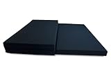 Alanpur Faltmatratze 120x195x8cm mit schwarzen Bezug Kaltschaum Allergiker geeignet