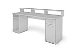 byLIVING Schreibtisch Fantastic/XXL Gaming-Tisch in Weiß/Mit viel Stauraum und Regalaufsatz/Computer-Tisch/PC/Arbeits-Tisch / 180x93x65cm (BxHxT)