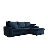 Mirjan24 Ecksofa Kristofer Lux, Eckcouch Couch! mit Schlaffunktion, Zwei Bettkasten, Farbauswahl, Wohnlandschaft! Bettfunktion! Design L-Form Sofa! Seite Universal! (Kronos 09 + Uttario Velvet 2967)