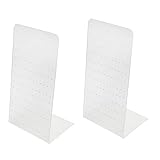 Cabilock 2 Stück 72 Löcher Ohrstecker-Präsentationsständer Weiße Ohrringe Schmuck-Organizer Ständer Schmuck-Ohrringe Ohrstecker-Halter Ohrring-Organizer Ständer Faltbares
