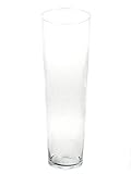INNA-Glas Große Glasvase AMNA AIR aus Glas, klar, 70cm, Ø19cm - Konische Glas Vase/Hohe Vase