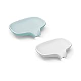 TEMKIN Seifenstangenhalter, Silikon-Seifenschale, multifunktionale Seifenschale auf der Arbeitsplatte, einfache und schöne Seifenschale, Seifensparer Box (Color : E)