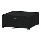 VANSHEIM Regenschutz Gartenmöbel Abdeckung Tisch und Stühle Gartenmöbel Plane Terrassenmöbel Abdeckung für Gartenlounge Gartenmöbel Schutzhülle Wasserdicht Winddicht Anti-UV Rechteckig 200x160x70cm