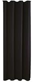 Bestlivings Blickdichte Schwarze Gardine mit Kräuselband in 140x245 cm (BxL), in vielen Größen und Farben