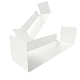 UNITURE® - [2er Set] Wandregal weiß modernes & Zeitloses Design - Bücherregal mit einfacher Montage - Wandregal 2X 42cm - Regal für Büro & Wohnzimmer