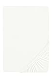 biberna 0002542 Spannbetttuch Feinbiber Stretch (Matratzenhöhe max. 22 cm) 1x 90x190 cm  100x200 cm weiß