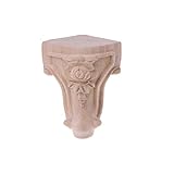 YAZGAN Möbelfüße Holzmöbel Beine Vintage Stil Massivholz Blume geschnitzt Fernseher Kabinettsitzfüße kein Neuer Versand DIY-Möbel