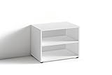 byLIVING TV Stand VICTORIA / kleines Regal weiß / Beistelltisch 60 cm breit / Wohnzimmertisch / Schrank / TV Bank / TV Tisch / Weiß / 60 x 45 x 39 cm (BxHxT)