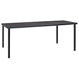 JUNZAI Outdoor-Esstisch, Tisch Balkon, Gartentisch, Balkontisch, Küchentisch, Garden Table, Terrassentisch, Anthrazit 190x90x74 cm Stahl