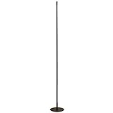 QJUZO LED Stehlampe Dimmbar mit Fernbedienung, Minimalistische Moderne Stehleuchte für Wohnzimmer Schlafzimmer Büro Arbeitszimmer, Höhe 158cm, Schwarz