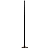 QJUZO LED Stehlampe Dimmbar mit Fernbedienung, Minimalistische Moderne Stehleuchte für Wohnzimmer Schlafzimmer Büro Arbeitszimmer, Höhe 158cm, Schwarz