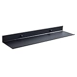 VEMART Schwebender Wandregal, Schwarz für Küche, Badezimmer, Aufbewahrungsregal, Spiegel, Metall, Dusche, Eckregale, Organizer, Schrank, Zuhause B