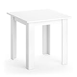 Vicco Esstisch KARLOS Esszimmertisch 80cm Wohnzimmer Küchentisch Tisch (Weiß)