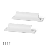 KLEHOPE Balkontür Griffe, 2 Stücke Terassentürgriff - Aluminium Schiebtürgriff, Schubladen Griff mit Schrauben für Türen, Fenster, Kleiderschrank, Bücherregal