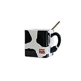 Becher Tassen Becher kreativer Kuh gestreift Milchtasse Square Keramik Kaffeetasse Geeignet for Saftwasser-Müsli-Tasse Kaffeebecher