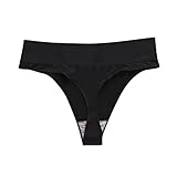 LDadgf Nahtlose Tangas für Frauen Höschen Stretch Atmungsaktiv Sexy Tanga Unterwäsche Pack Aufbewahrungsbox Unterwäsche Schwarz (Black, L)