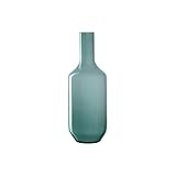Leonardo Milano, Blumenvase aus grün gefärbtem Glas, handgefertigte Glasvase in modernem Design, Höhe: 39 cm, 1 Stück, 041578