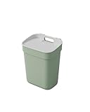Curver Ready To Collect Abfalleimer mit 10 l Fassungsvermögen, ideal für Unterspüle, mit Wandhalterung für Wand oder Tür, Küche, Badezimmer, Waschküche, 100% recycelt, Grün