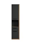 trendteam smart living Hochschrank, Anthrazit mit Coast Evoke Eiche, 35 x 157 x 31 cm