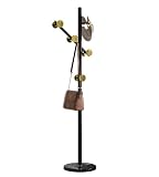 Kleiderablage Garderobenständer Kleiderständer Edelstahl-Garderobenständer Für Zuhause, Moderner Marmorsockel, Vertikaler Kleiderständer, 9 Haken, Für Anbringen Von Mänteln, Hüten, Geldbörsen Gaderobe