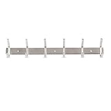 Reihe von Aluminium Haken Rack Kleiderhaken mit 6 Haken Kleiderhaken Edelstahl Handtuchhalter Rostfrei Wandhaken mit Doppelhaken für Schlafzimmer Badezimmer Küche