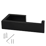 EXLECO Toilettenpapierhalter 14,5cm Klopapierhalter Schwarz Wandhalterung 304 Edelstahl Gebürstetes Finish WC Rollenhalter für Badezimmer und Küche