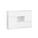 Vicco Kommode Ruben Weiß 4 Schubladen 120 cm Sideboard Mehrzweckschrank Schrank