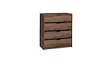 Design Möbel Kommode mit Schubladen Möbel für das Schlafzimmer Sideboard Holz Highboard TV Schrank Schubladenschrank für Wohnzimmer oder Schlafzimmer Dustin 45 (Kloster und Schwarz glänzend)