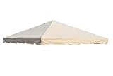 OUTFLEXX Ersatzdach aus hochwertigem Polyester in beige für Pavillons 3 x 3 Meter, Gartenzubehör, Pavillondach, wetterfest, wasserabweisend, imprägniert, Zeitloses Design, naturfarben