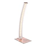 etc-shop LED Tischleuchte Bogenleuchte Nachttischlampe kupfer Leseleuchte Wohnzimmer, 1x 5W 360lm 3000K, LxH 15x 37 cm