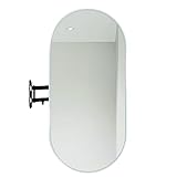 Home Wandspiegel - Oval, 40 * 70cm, Modern Metallrahmen Spiegel, Montage Möglich - Für Flur, Wohnzimmer, Bad Oder Gaderobe (Color : White, Size : 40 * 70cm)
