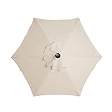 maxant Ersatz-Sonnenschirm-Überdachung, Ersatz-Sonnenschirmabdeckung 2,7 m/3 m, 6 Arme/8 Arme, Ersatz-Sonnenschirm-Stoffabdeckung für Gartenschirm, Off-White/Khaki/Grün/Rot, Red-3m+6 arms