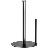 Küchenrollenhalter Schwarz Stehend Edelstahl, OBODING, Küchenpapierhalter für Standard und große Rollen, für Küche und Esstisch Arbeitsplatte (Schwarz)