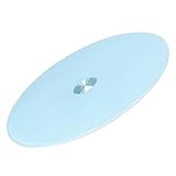 OKATOR Drehteller Aus Gehärtetem Glas Lazy Susan Drehtablett, 70/80/90/100 cm Rundes, Drehbares Serviertablett, Basis Aus Aluminiumlegierung, Leise Und Glatt (Color : White, Size : 90cm/35in)