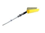 Teleskopstange mit Fensterwischer 4 Meter gelber Schwamm zum Reinigen von Dachfenster Fenster Wintergarten Wohnmobil verstellbar Schraubgewinde Aluminiumstange Ausziehbar Teleskop Stange