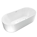 AcquaVapore freistehende Badewanne Wanne F16 170x80cm Whirlpool mit Luftmassage