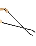 QWORK 101 cm kaminzange, kaminholzzange, für holzbefeuerte Feuerstellen oder Kamine, schwarz
