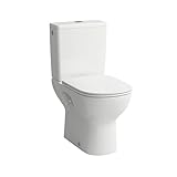 Laufen Lua Stand-WC, Abgang senkrecht, spülrandlos, 650x360x420mm, H824087; Farbe: Weiß mit LCC