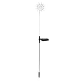 Solarbetriebene Gartenleuchte, 6 LEDs, bunte Sterne, Mond, Sonne, Form, Lampe für Außenbereich, Innenbereich, Garten, Hof, Rasen, Gehweg, Dekoration, Sonne, Typ, Hausbeleuchtung