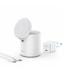 Anker 623 Magnetisches Kabelloses Ladegerät MagGo, 2-in-1 Ladestation mit 20W USB-C Ladegerät, Kompatibel mit iPhone 13, 13 Pro, 13 Pro Max, 13 Mini, iPhone 12, 12 Pro, AirPods Pro(Dolomiten)