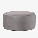 Fußschemel Stoff Nordic Sofa Hocker Atmungsaktives Bekleidungsgeschäft Schuhe Wickelhocker Ottomane Kreisstütze Teetische Große Pedale Fußhocker Fußstütze (Color : Grey)