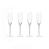 HASMI Champagner gläser 4 Stück Champagnergläser High-End-Luxus-Champagnerflöte 180 ml Kristallglas-Champagnergläser for Zuhause, Hochzeit, Partyzubehör Sektgläser (Color : B)