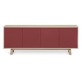 MON PETIT MEUBLE FRANCAIS Sideboard mit 4 Türen, 160 cm, Esche