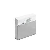 IMEEA Serviettenhalter，Moderner Papierhandtuchhalter Rechteckiger Edelstahl Serviettenständer für Arbeitsplatte Küche Esstisch (Silber)