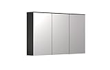 trendteam smart living Spiegelschrank, Anthrazit mit Coast Evoke Eiche, 120 x 70 x 17 cm