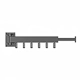Rack Wand-Kleiderständer, zusammenklappbarer Kleiderbügel, Wandhalterung, einziehbarer Stoff-Wäscheständer, Aluminium, für Zuhause, Wäscheleine für zu Hause (Farbe: Schwarz, Größe: 18 Löcher) (weiß 12