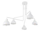 Licht-Erlebnisse Kleine Tischleuchte COBILLA Weiß Metall E27 48cm Moderne Tischlampe Büro Wohnzimmer Arbeitszimmer