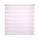 Blindecor Lira doppelrollo - duo rollo tag und nacht Rosa - 140 x 180 cm (Breite x Länge) | Stoffgröße 137 x 175 cm | Fensterrollo zebra